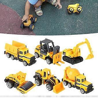 Conjunto de Brinquedos de Construção em Metal Fundido com Caminhão Transportador de Carros, Brinquedo Infantil para Meninos de 3, 4, 5 e 6 Anos