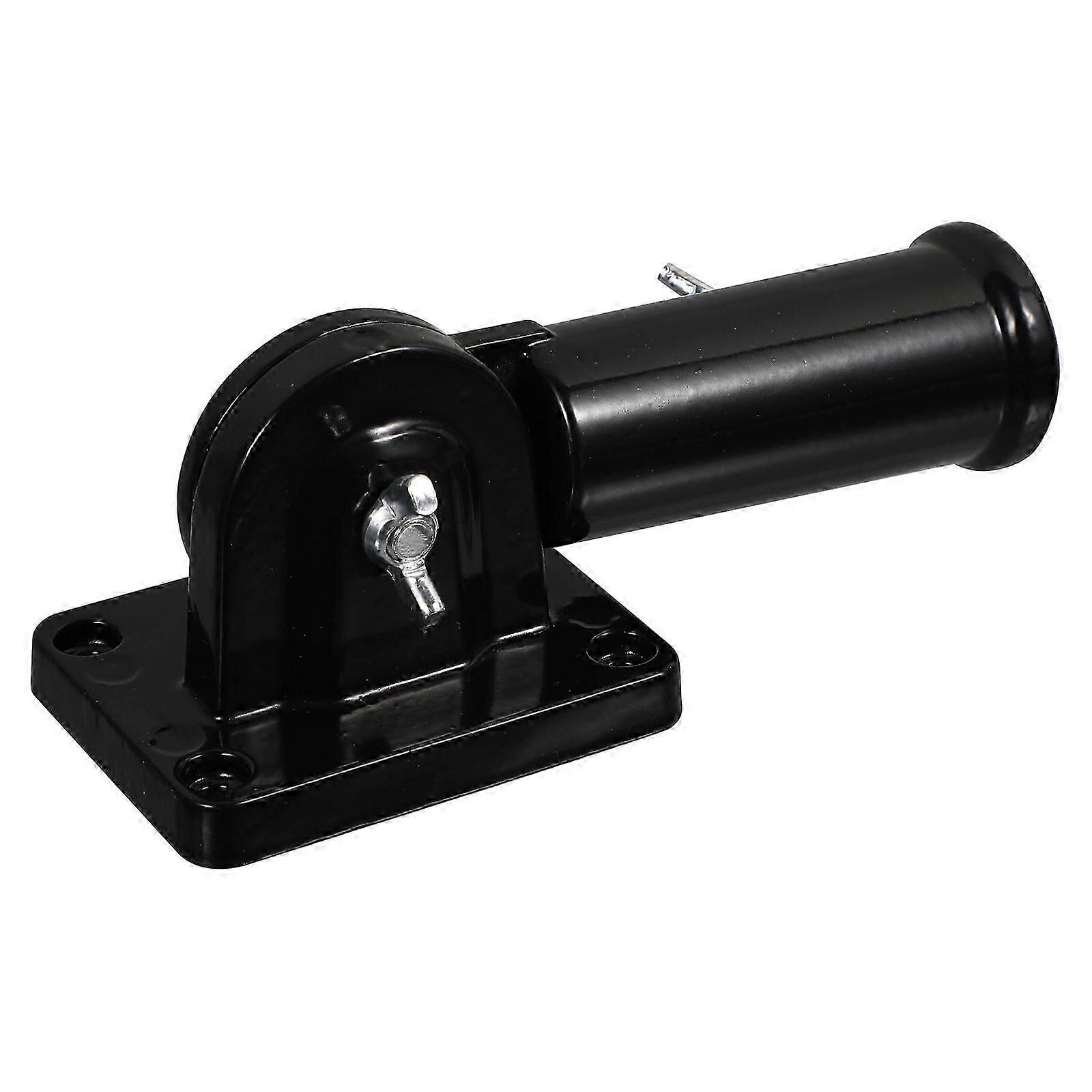Flag Bracket Holder Adjustable Aluminum Flagpole Bracket Black for Display