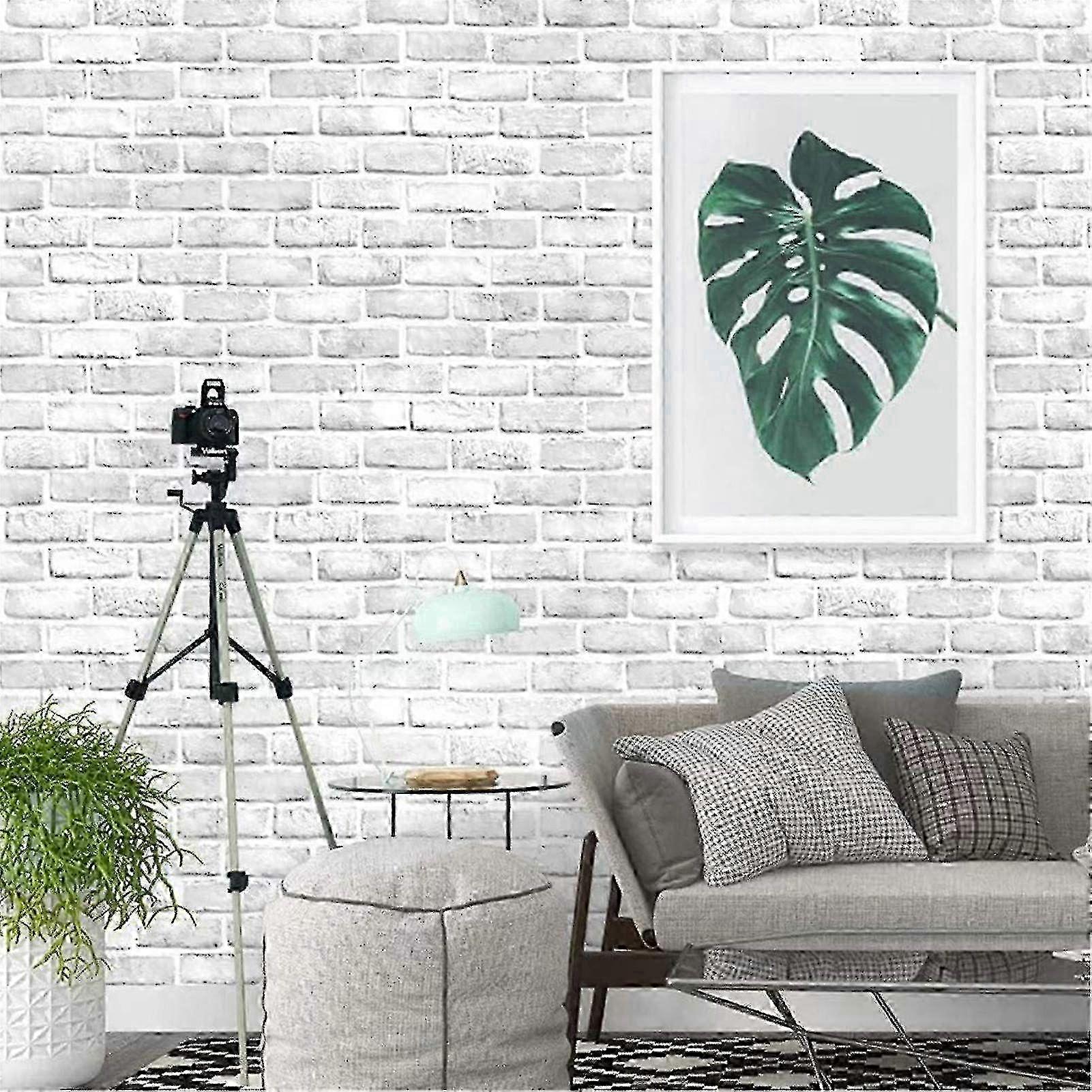 Easy Cut Peel Stick Brick Wallpaper