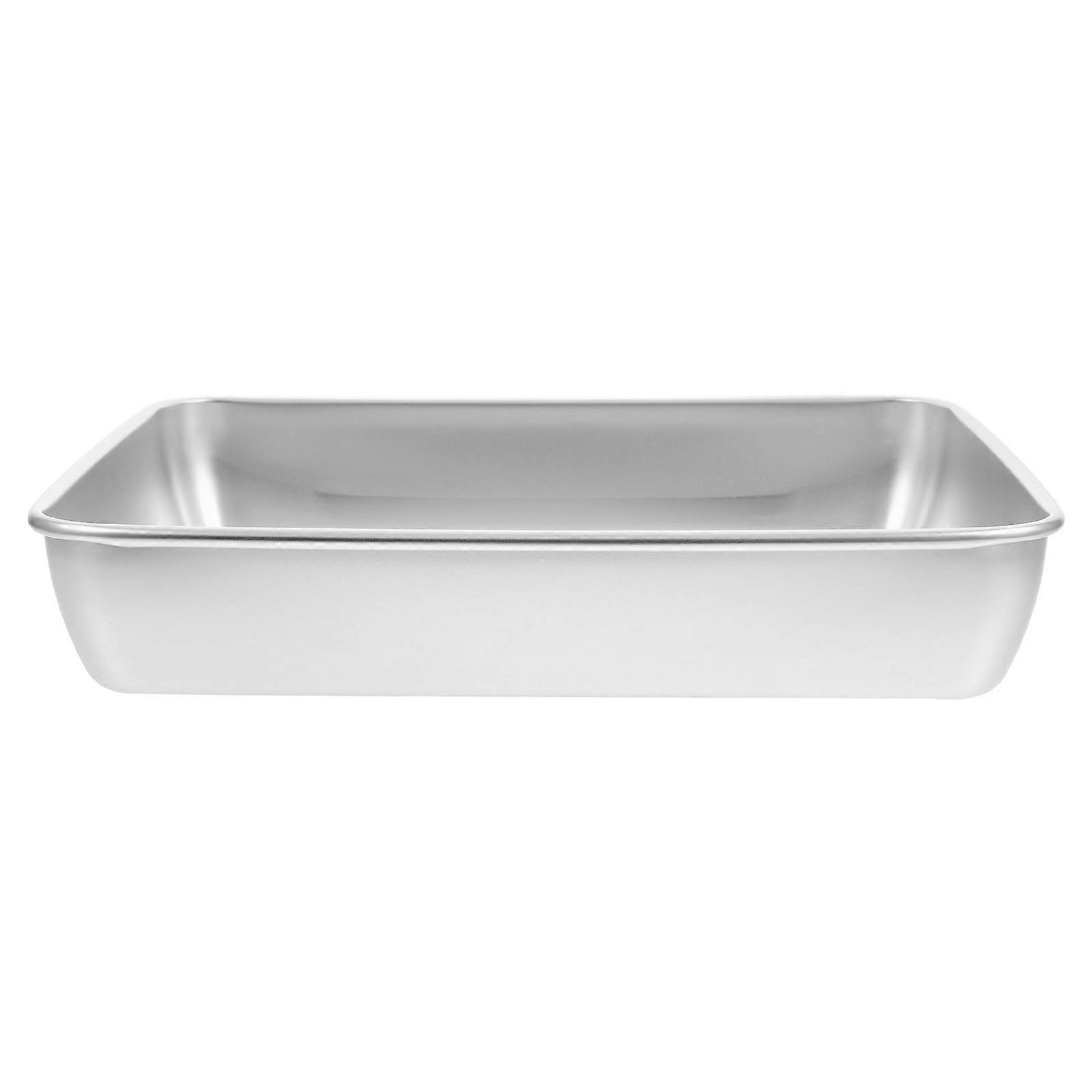 Multi-Functional Rectangle Baking Pan Stainless Steel for Baking 4Pcs