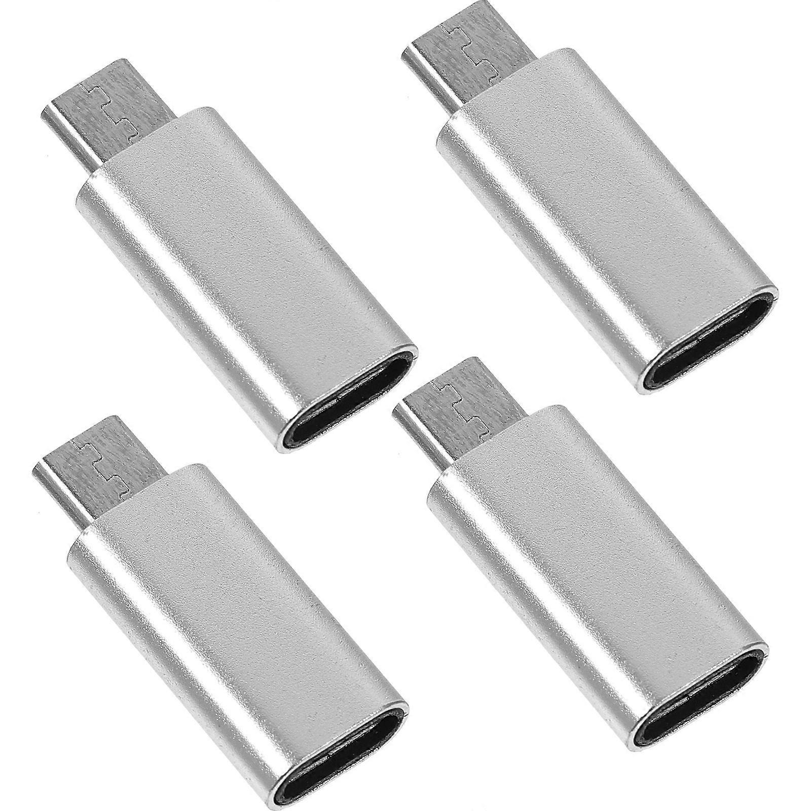 USB C to Micro USB Adapter Type-C Converter for Computer 4Pcs Pack