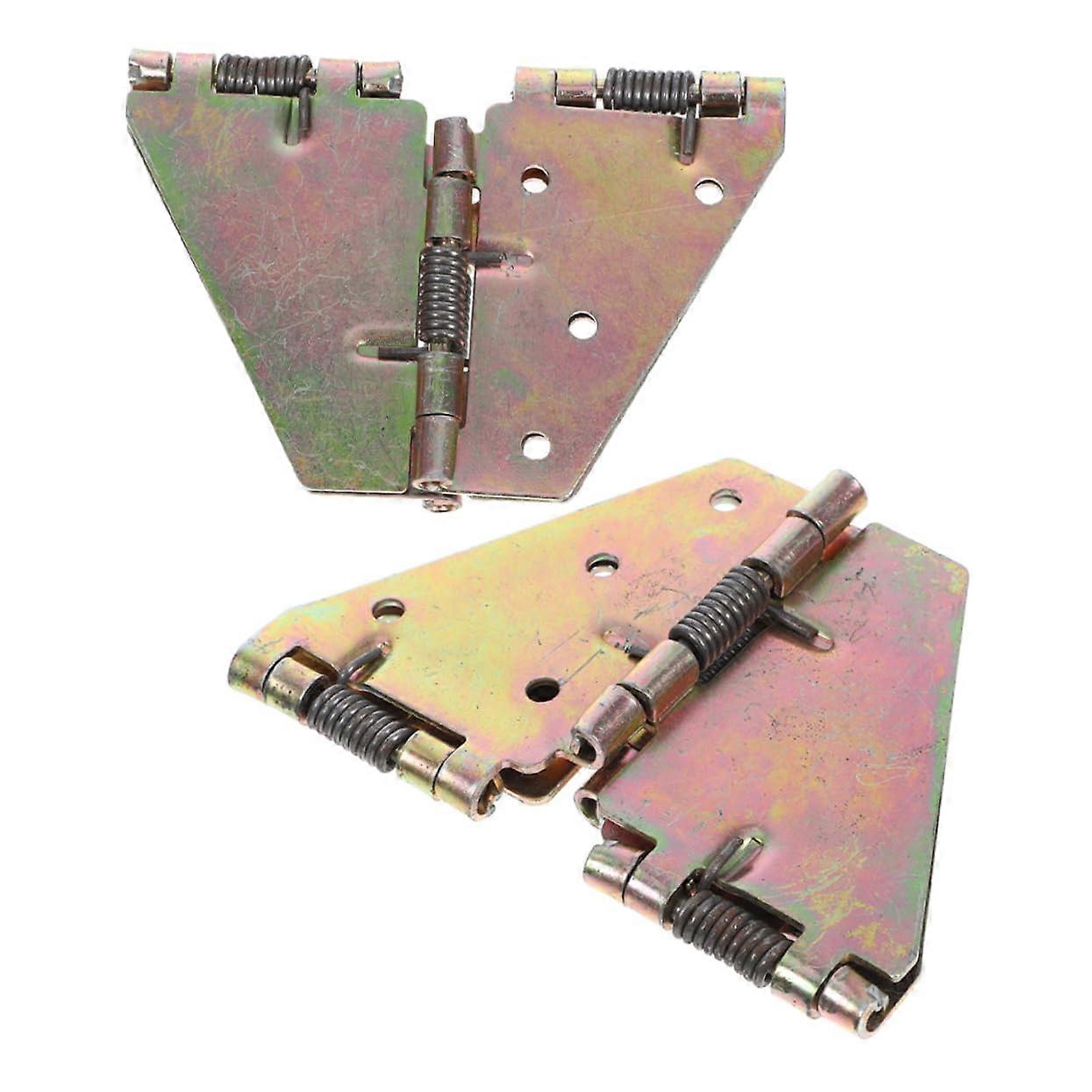 2pcs Folding Table Hinges with Spring Lock, Durable Iron Drop Leaf Butterfly Hinges for Kitchen Tables