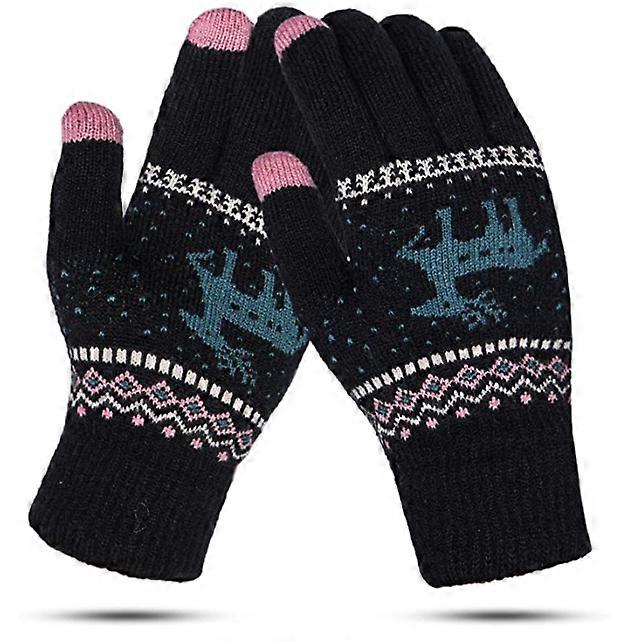Wool-Blend Thermal Touchscreen Gloves Warm Windproof Outdoor