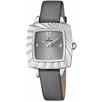Feast Quartz Analog Women's Watch with F16650/2 Synthetic Leather Bracelet