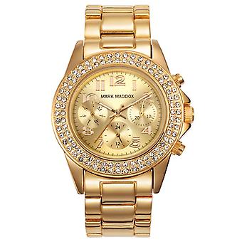 Mark maddox Quartz Analog Women's Watch with Stainless Steel Bracelet Gold Plated MM3006-95