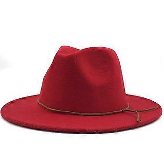 Women's autumn and winter new black woolen top hat European and American fashion jazz hat color