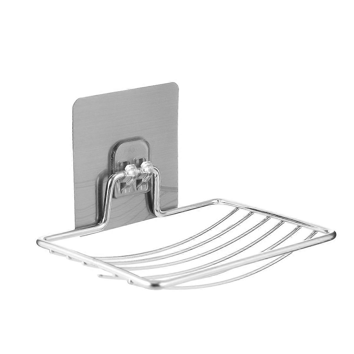 Stainless Soap Rack for Storage 2Pcs Grey Single Layer Soap Holder