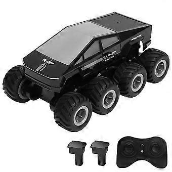 1:10 Scale Amphibious RC Car for Adults, 8WD All Terrain Off Road Truck with 360° Rotating Drive Black
