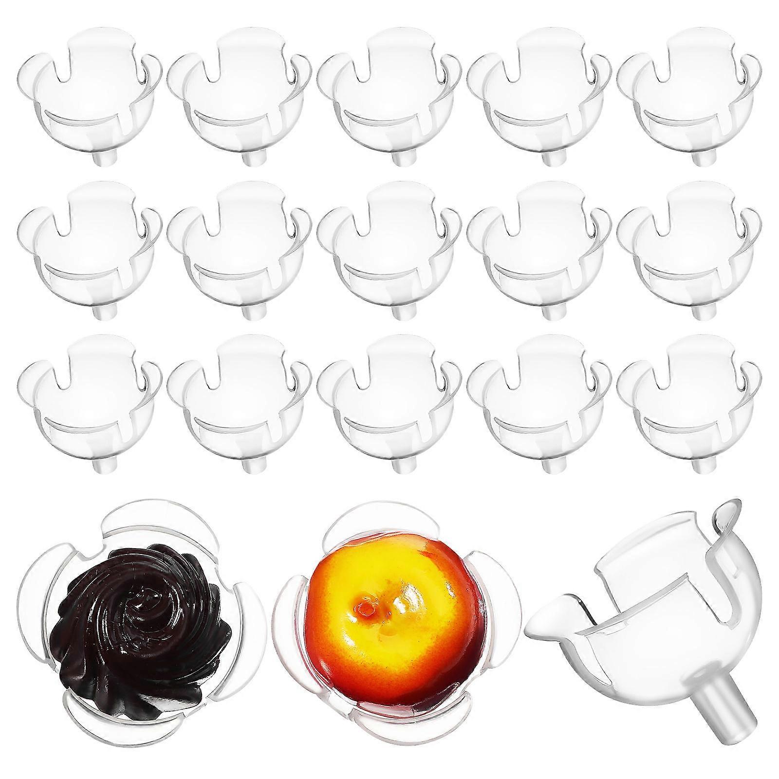 DIY Chocolate Fixed Base Holder for Storage Use 100Pcs Transparent Plastic