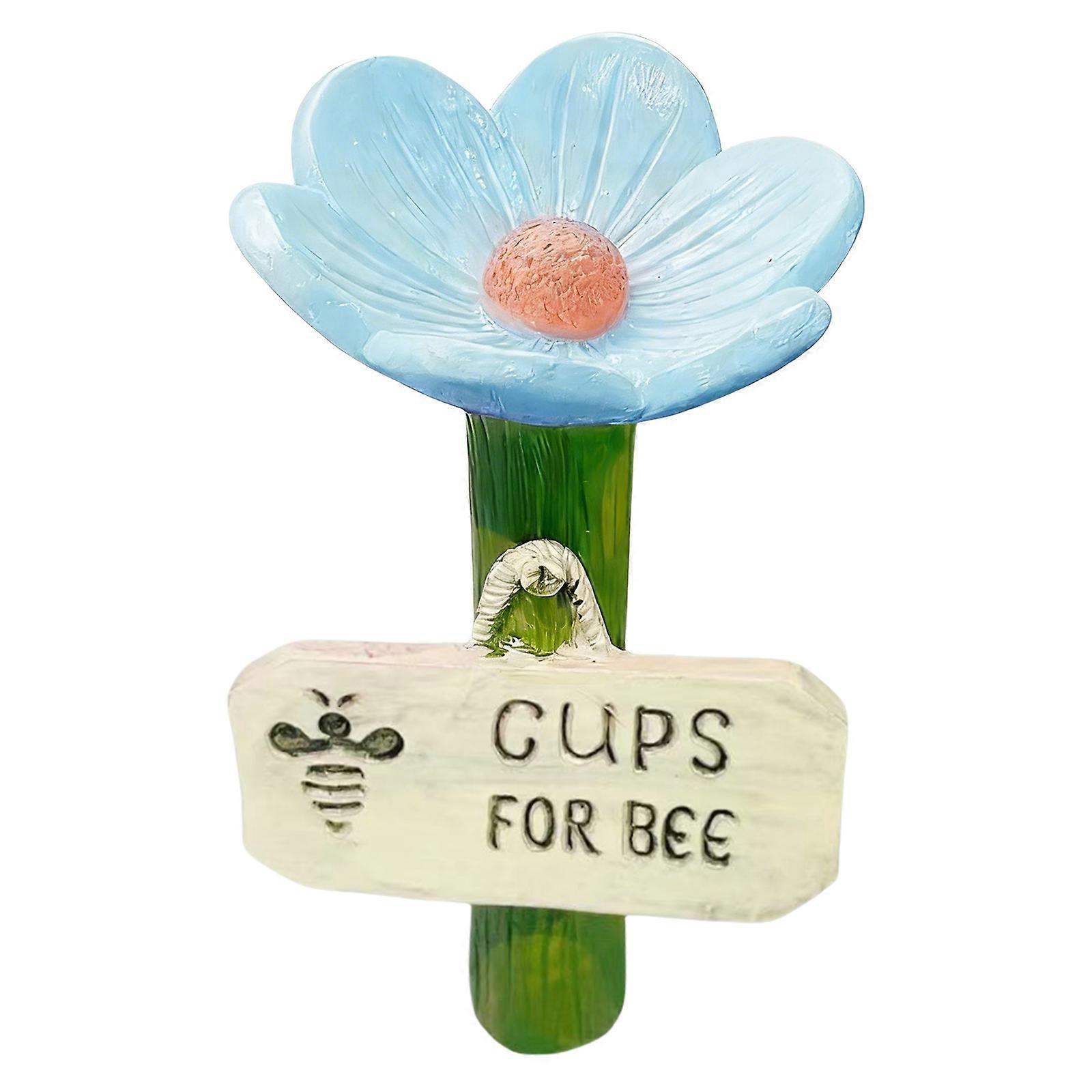 Bee Pollinator Feeder Drinking Cup with Stake Base-Pink