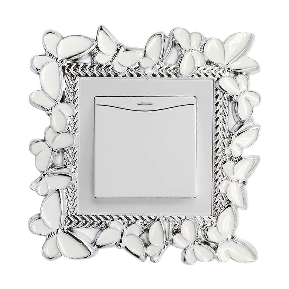 White Decorative Wall Sticker for Light Switch Protective Cover