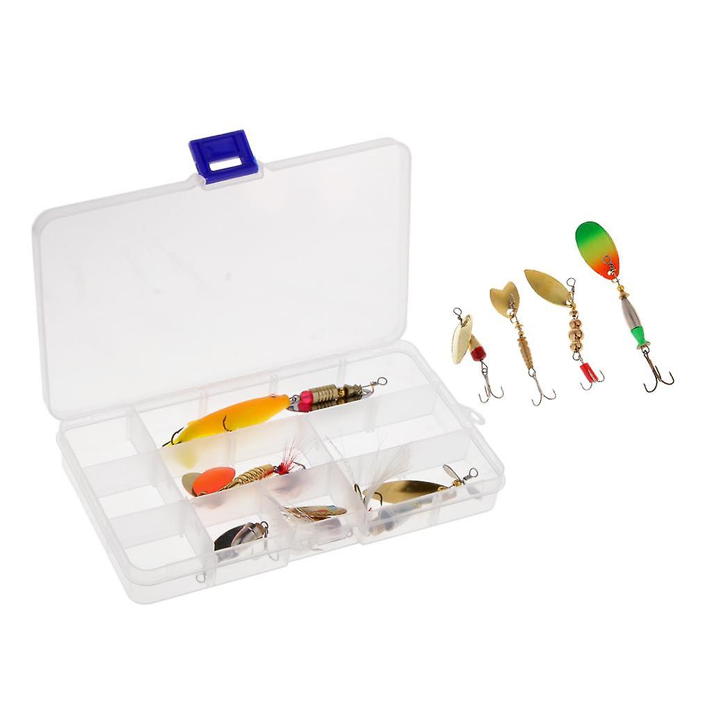 9pcs Paillettenlöffel Angelköder Set Metallköder Künstlicher Köder Spinnerbaits