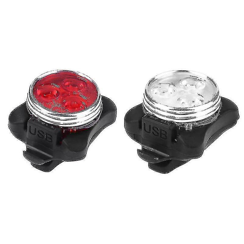 3 Modes Bicycle Light Built-in Rechargeable Usb Led 2pcs