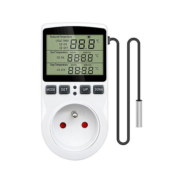 Timer Socket Digital Thermostat 220v Temperature Controller Socket Outlet With Timer Switch Cooling Heating Temperature Sensor