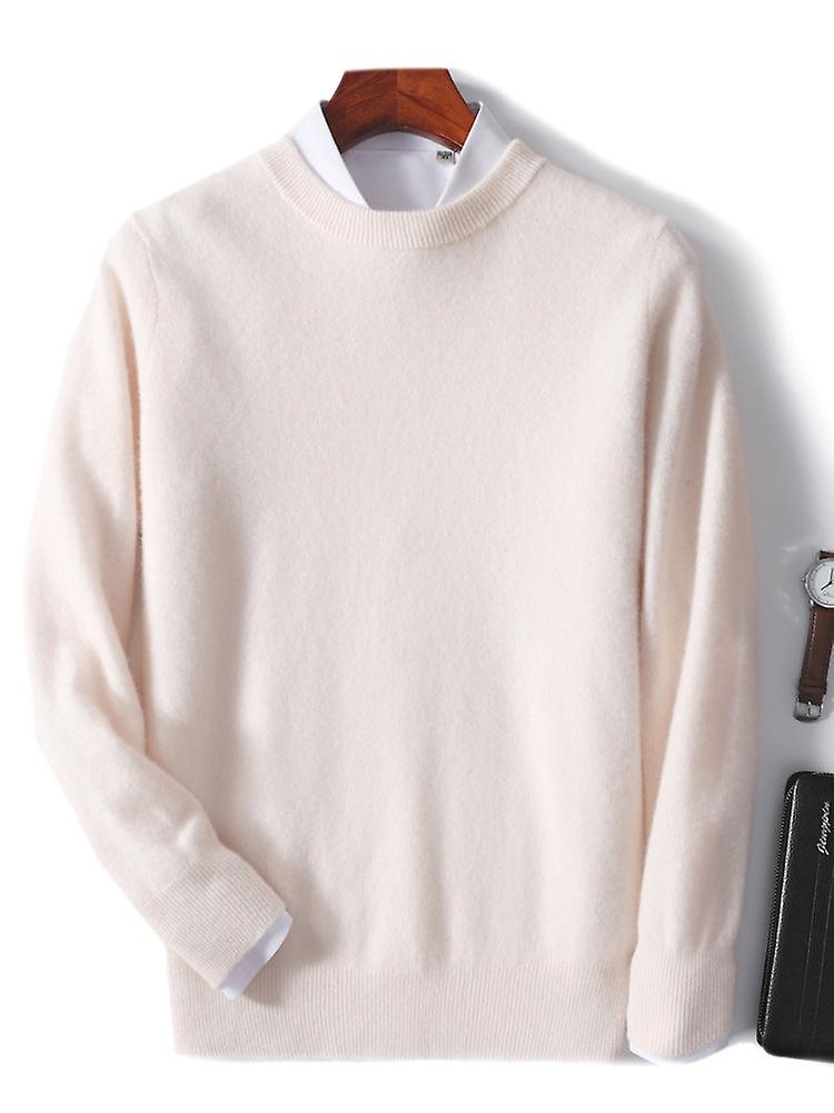 סתיו וחורף עיבוי בגדי ריקוד גברים סוודר צווארון עגול סוודר בצבע אחיד בגדי ריקוד גברים נוער עסקים מזדמנים סוודר קשמיר מזדמן