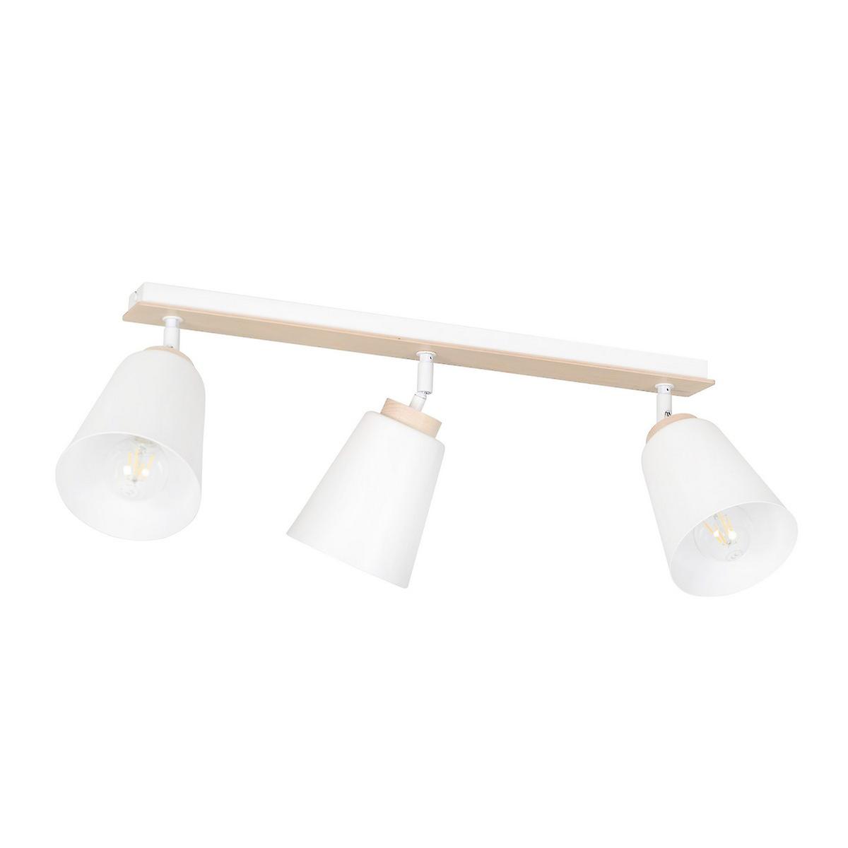 Atlas White Ceiling Spotlight Bar 3x E27