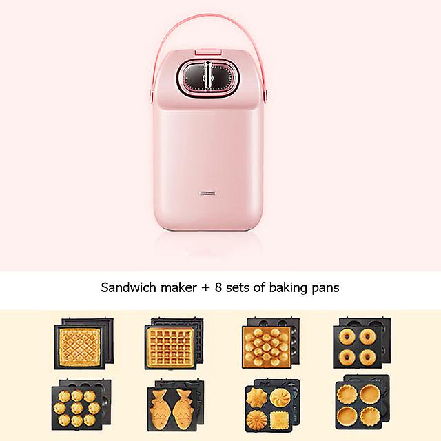 8 In 1 Electric Waffles Maker Sandwich Machine Bubble Egg Cake Oven Kitchen Breakfast Bubble Waffle Donuts Multi-baker