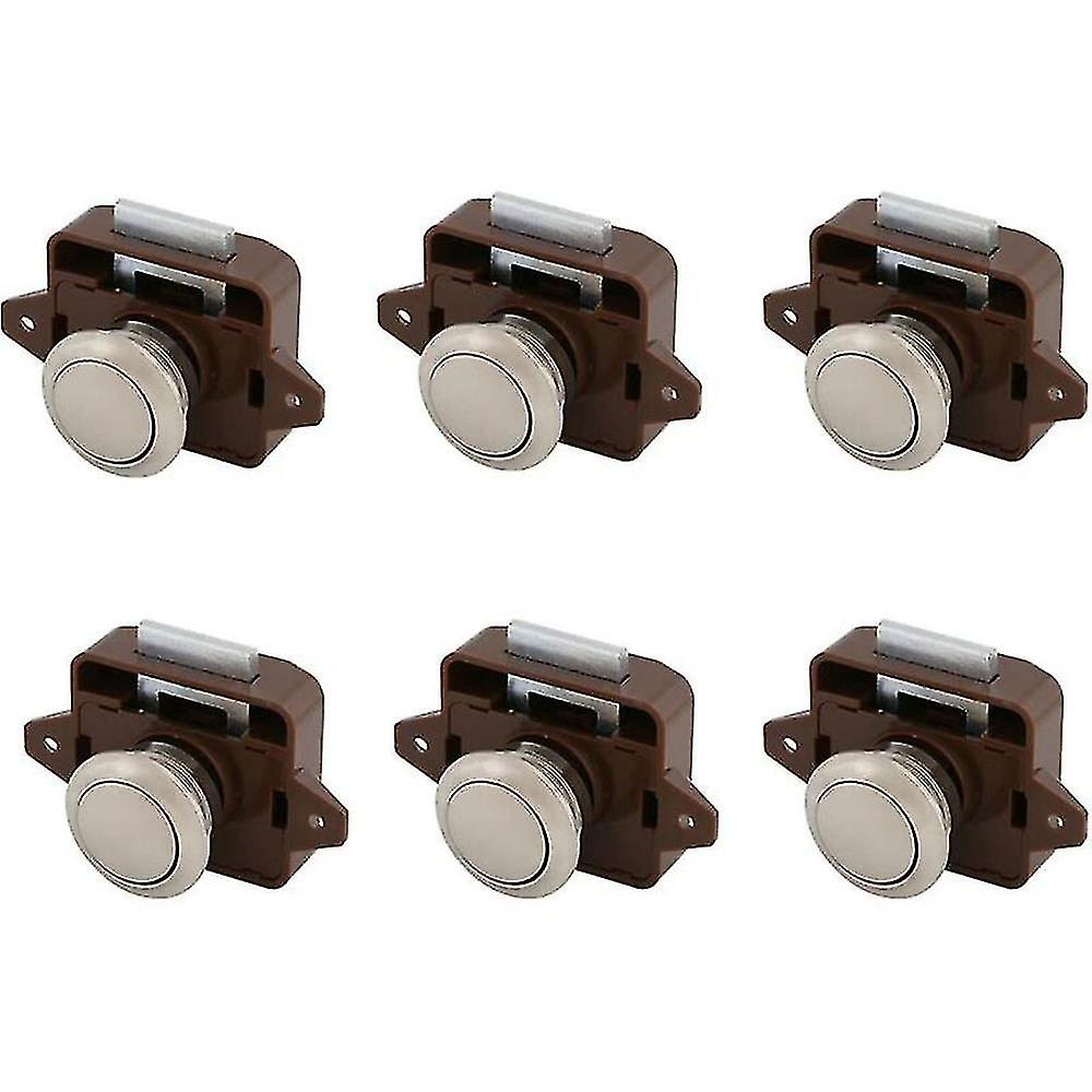 Push Button Latch Keyless Push Button Latch Chrome Push Button Catch Cabinet Lock Clasp For Furniture For Rv Car Camper Car Caravan Boat Cupboard Draw
