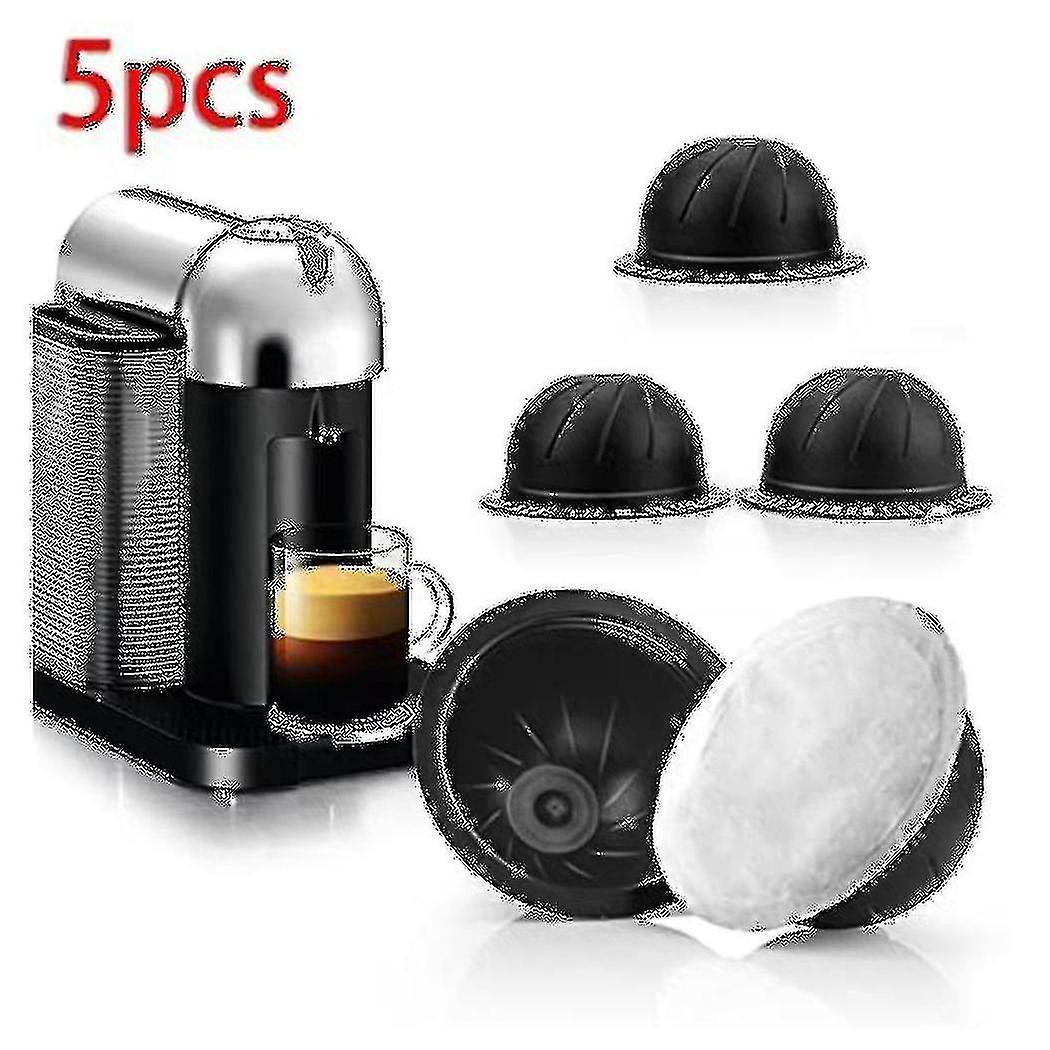 5pc Reusable Using Coffee Capsule For Vertuo Vertuoline Refillable Pods 230ml