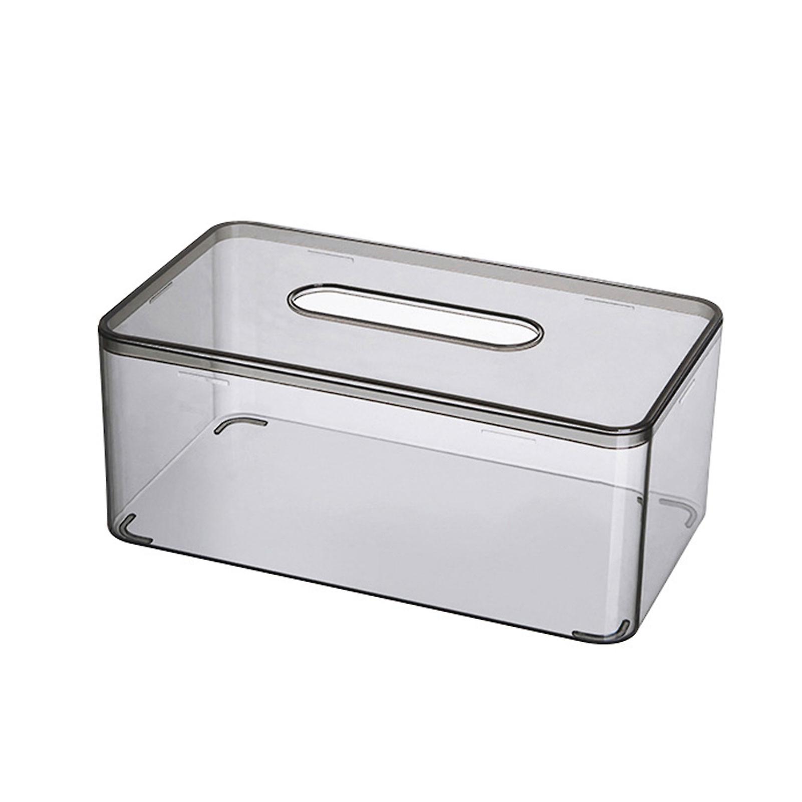 Clear Plastic Tissue Dispenser Box 2 In 1 Rectangle Paper Tissue Napkin Box