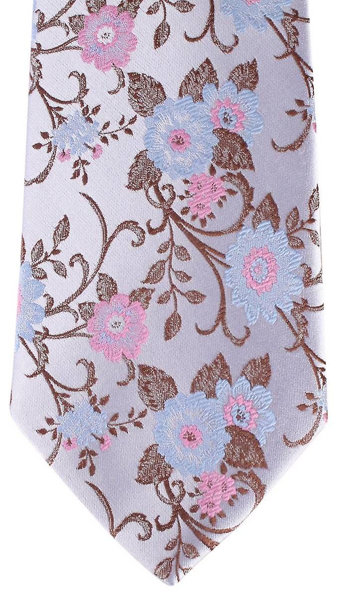 David Van Hagen Floral Tie - Pale Lilac