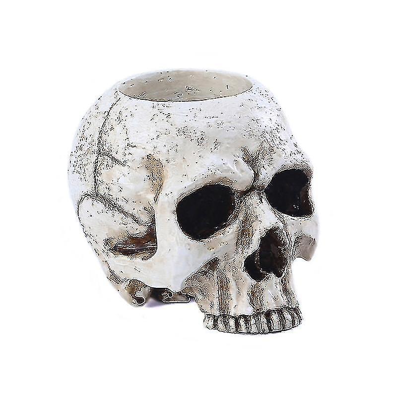 Resin Skull Shape Candle Holder Dining Table Crafts Gothic Style Decorations