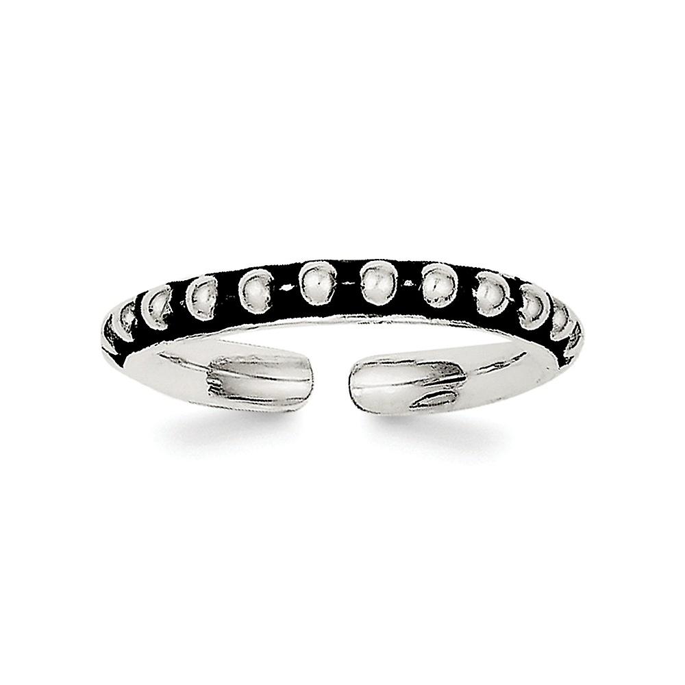 925 Sterling Silver Solid Oxidized toe ring 2.5mm Wide-toe ring for Women - 1.5 Grams