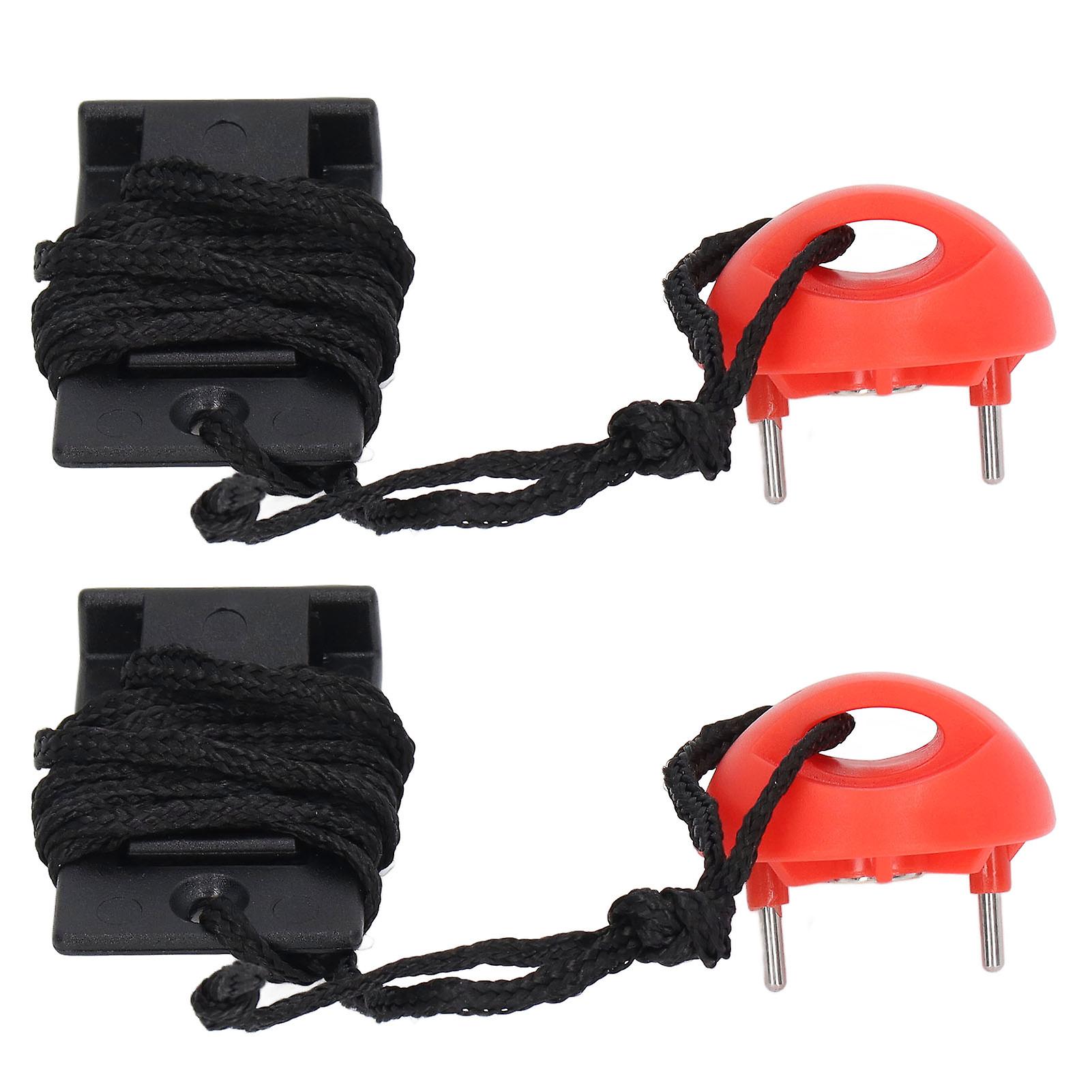 2 Pack Universal Treadmill Safety Key Magnetic Safety Switch Emergency Stop Switch for Exercise