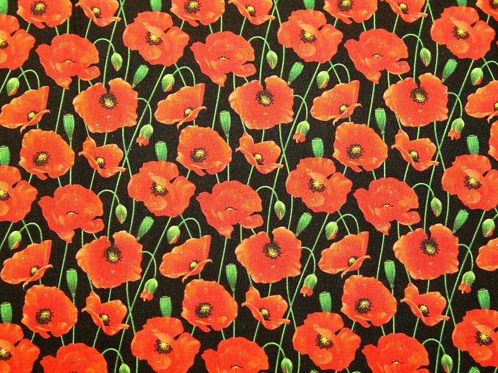 Minerva 100% Cotton Fabric Black - per metre