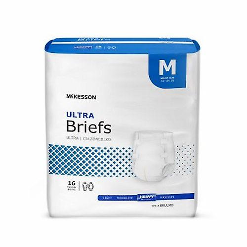 McKesson 男女通用成人失禁短片超标签闭合中一次性重吸水性,1 件装(2 件装)