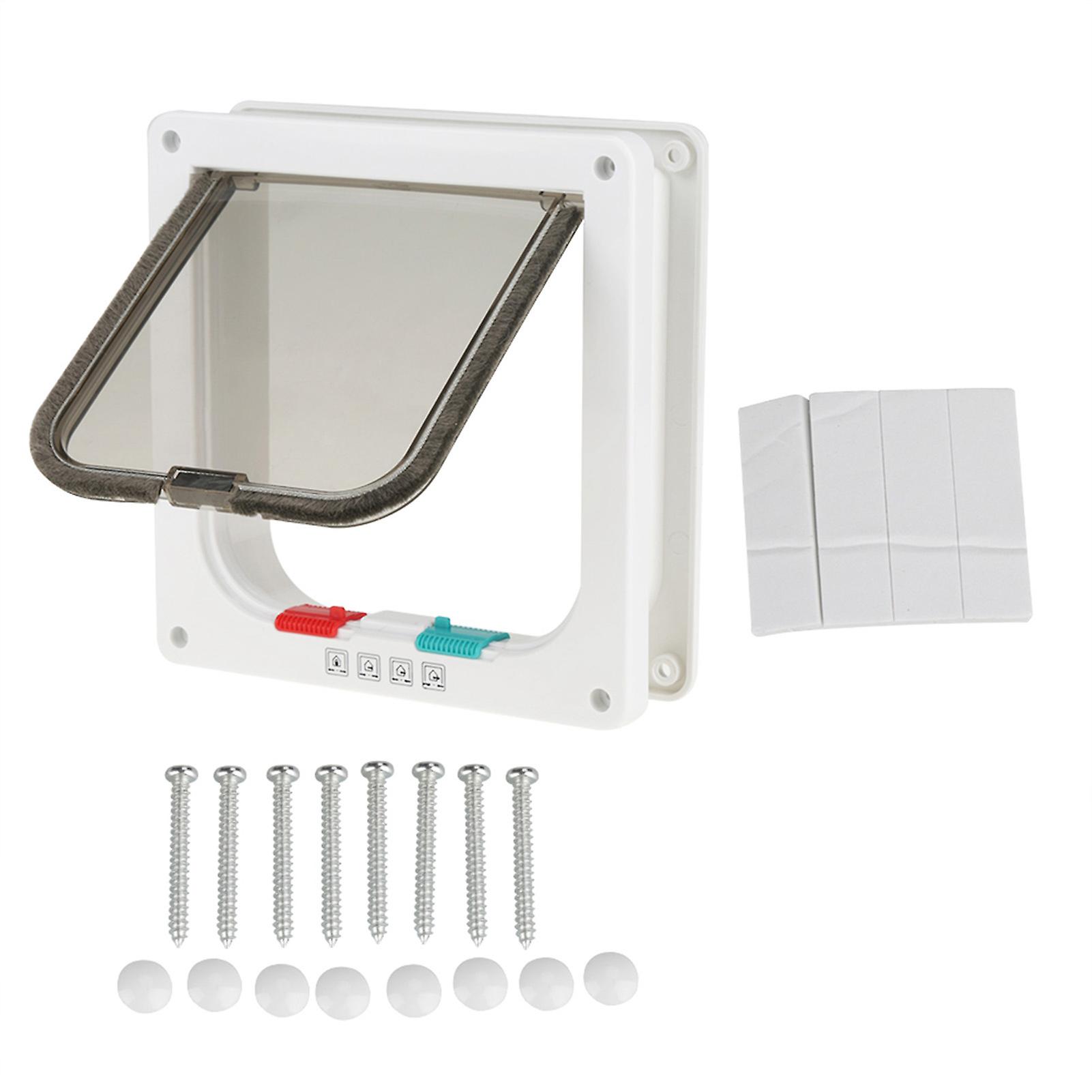 4-Way Lockable Flap Door for Pets, Cats and Small Dogs, for Animal Care