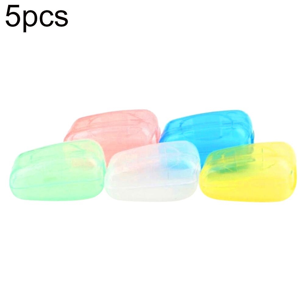 5Pcs Portable Toothbrush Head Cover Case Storage Box Holder Brush Protector Cap