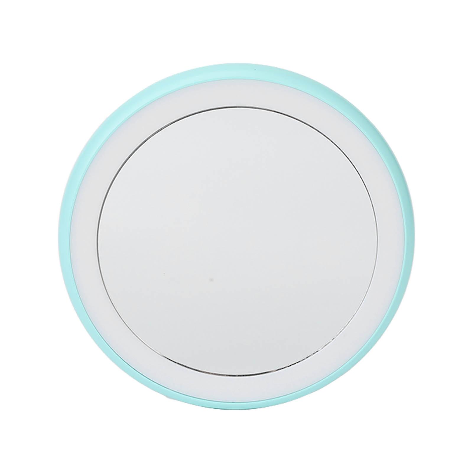 12pcs Light Chips LED Lighted Travel Makeup Mirror Round Shape Battery Version Compact Makeup Mirror Fruit Green