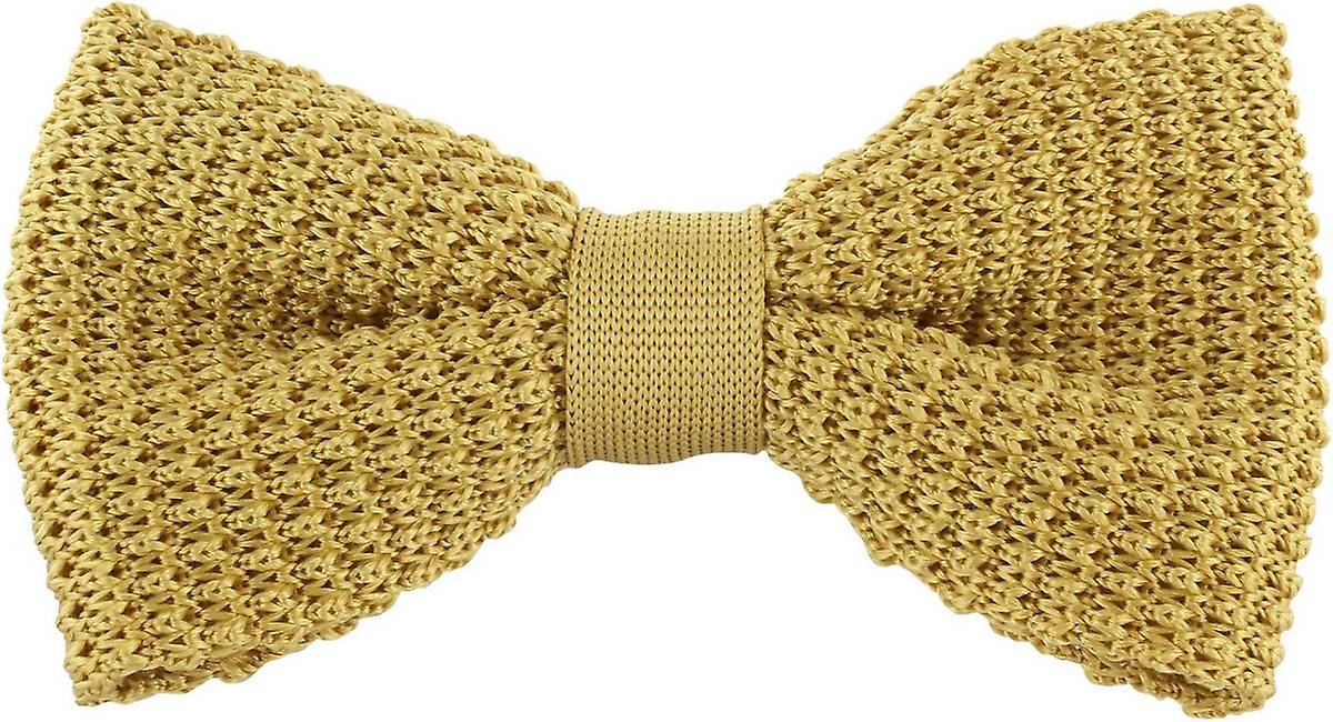 Michelsons of London Silk Knitted Bow Tie - Yellow