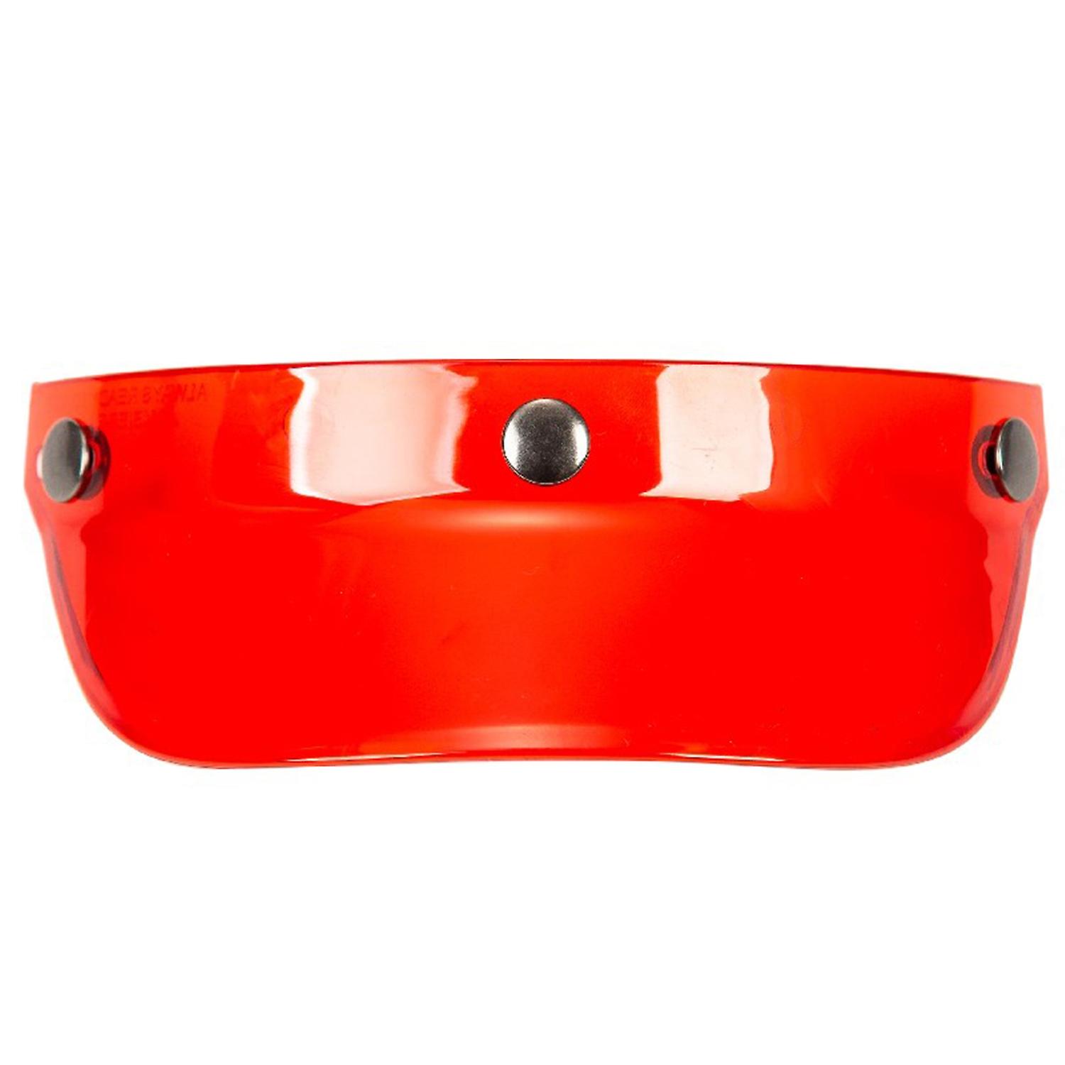 Universal 3 Snap-Button Visor Flip Up Wind Shield for Open Face Motorcycle Helmet