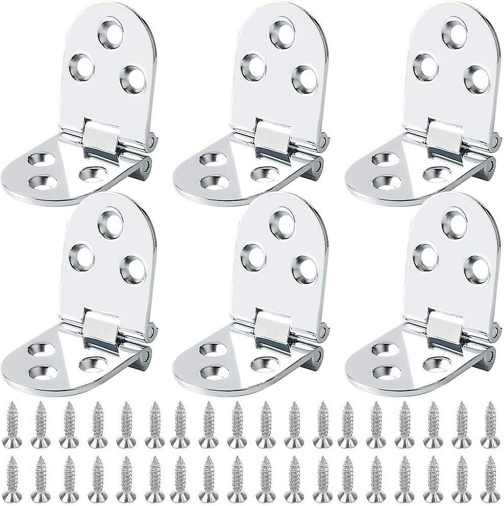 Flat Folding Cabinet Hinges,Zinc Alloy Flip Hinge,Silver Finish