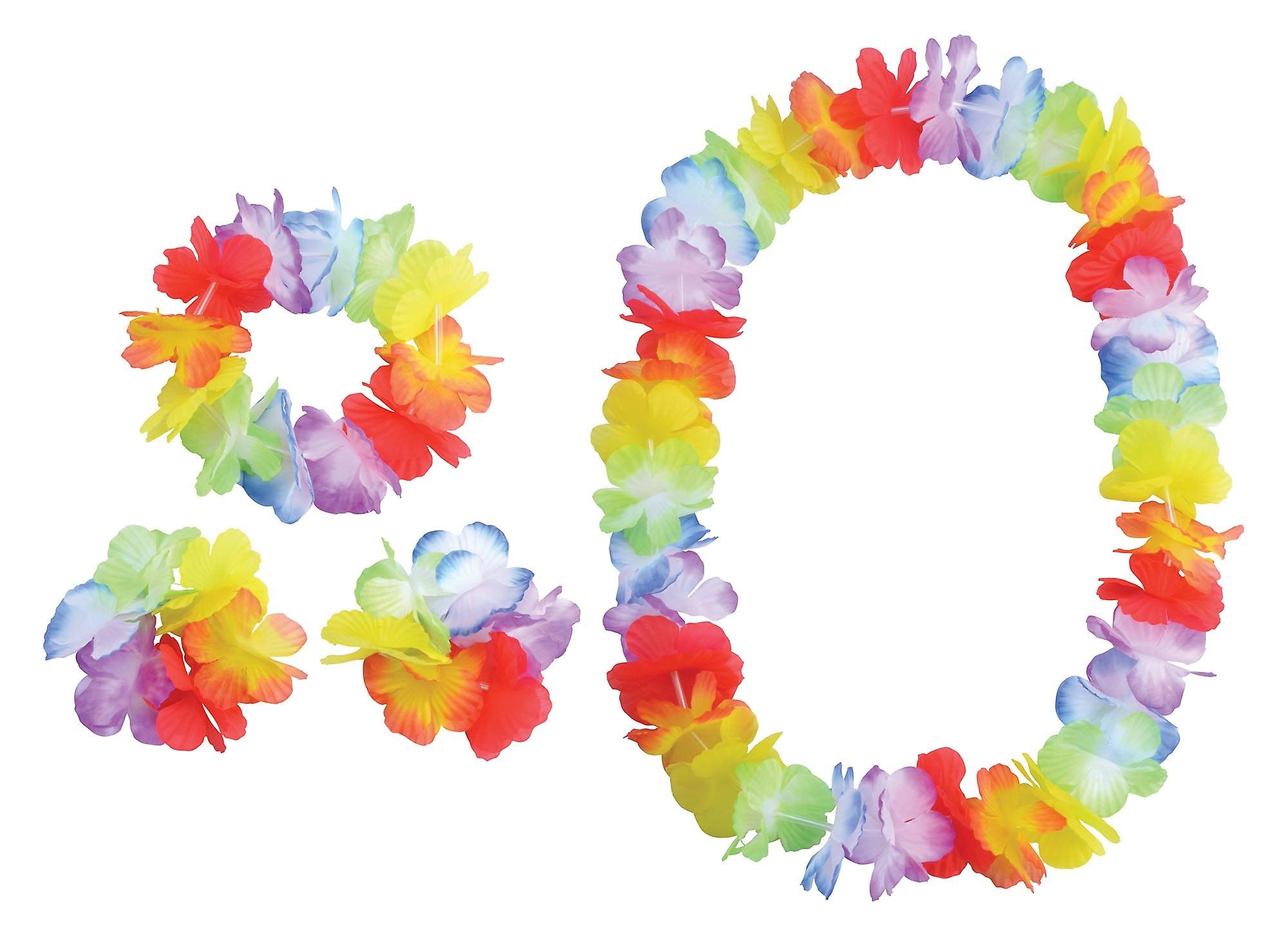 Hawaiian 4pc Flower Set Ba460