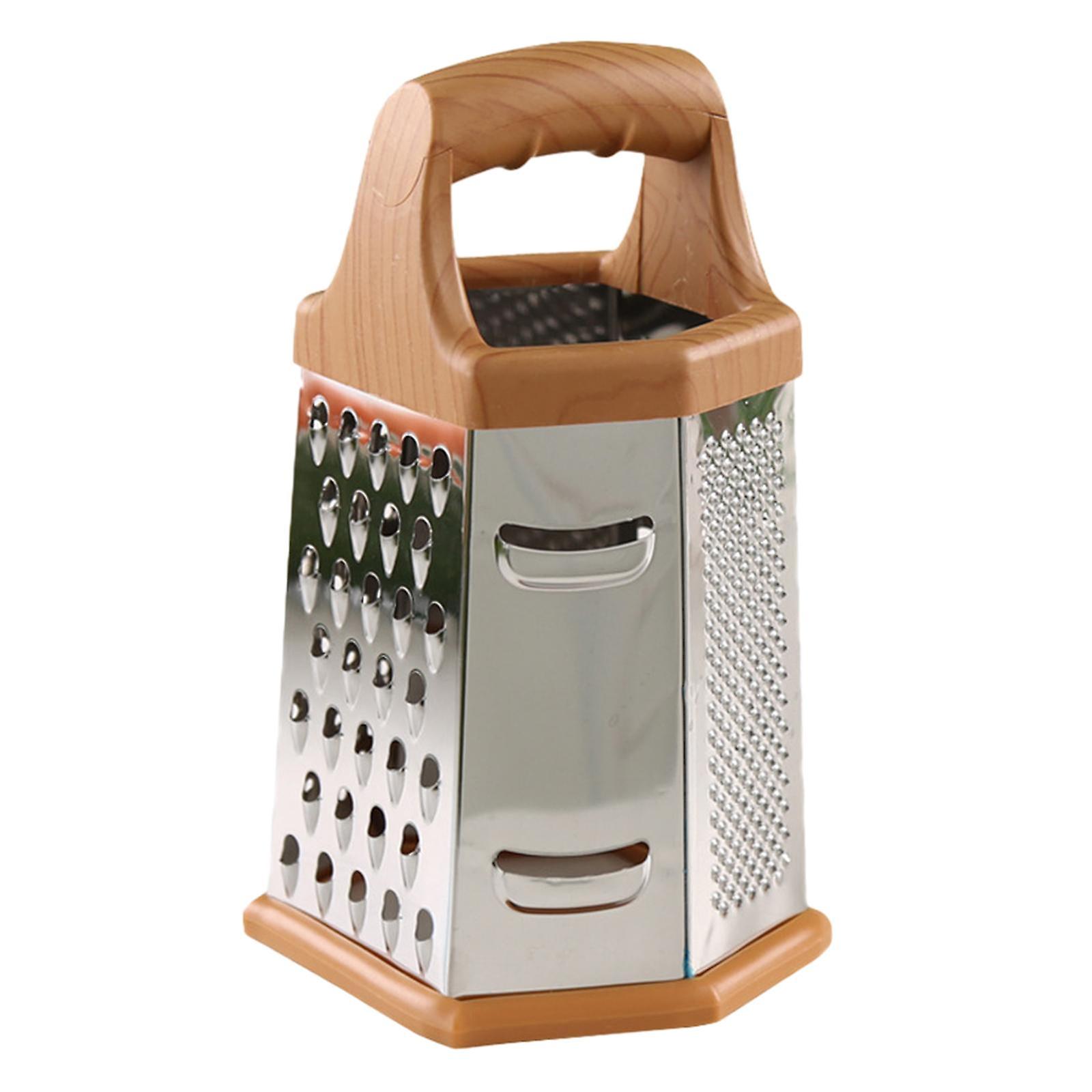 Vegetable Grater Food Shredder Practical with Handle Multipurpose Multi Sided Box Grater Stainless Steel for Cucumbers Ginger