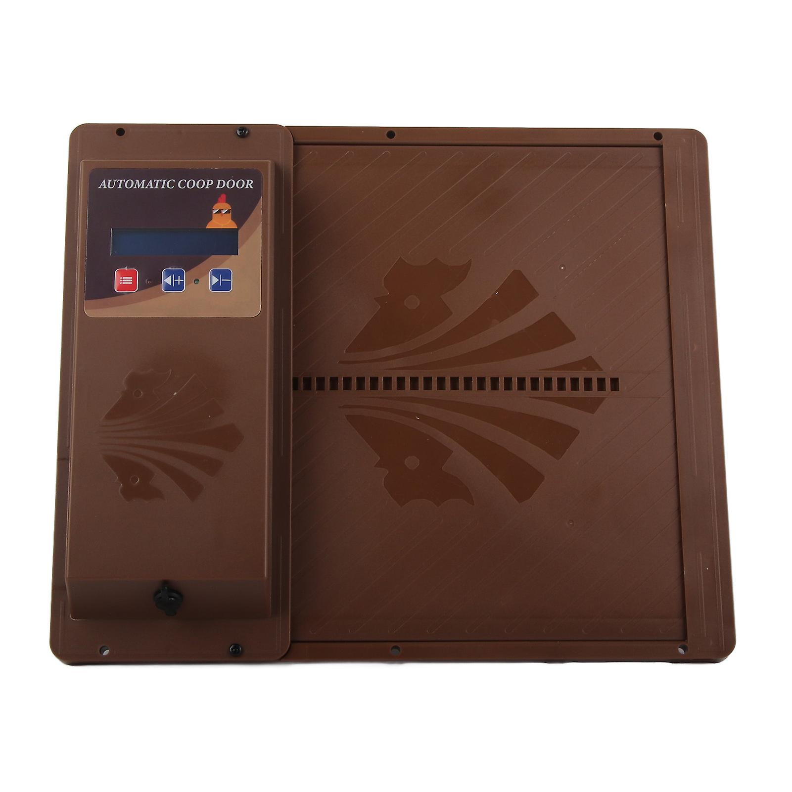 Automatic Chicken Coop Door USB Horizontal Opening Automatic Chicken Coop Door Opener with Timer Brown