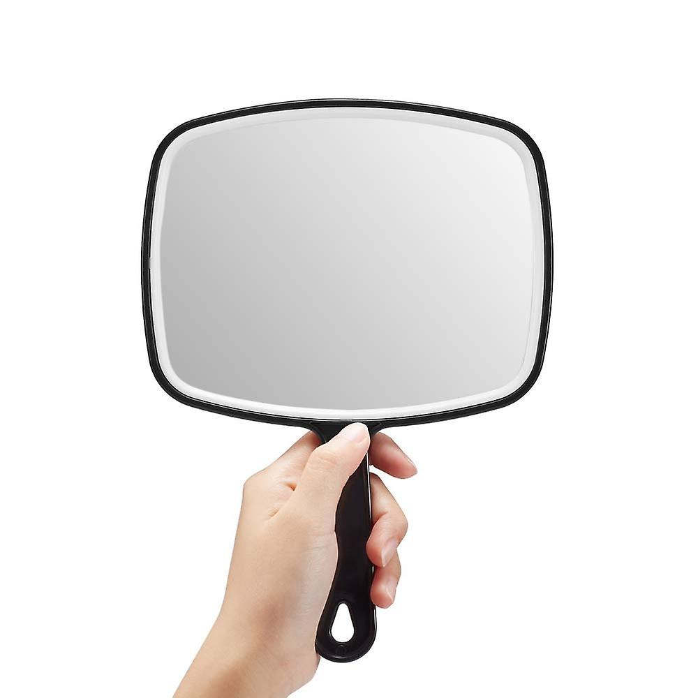 Hand Mirror, Black Handheld Mirror With Handle, 6.3" W X 9.6" L