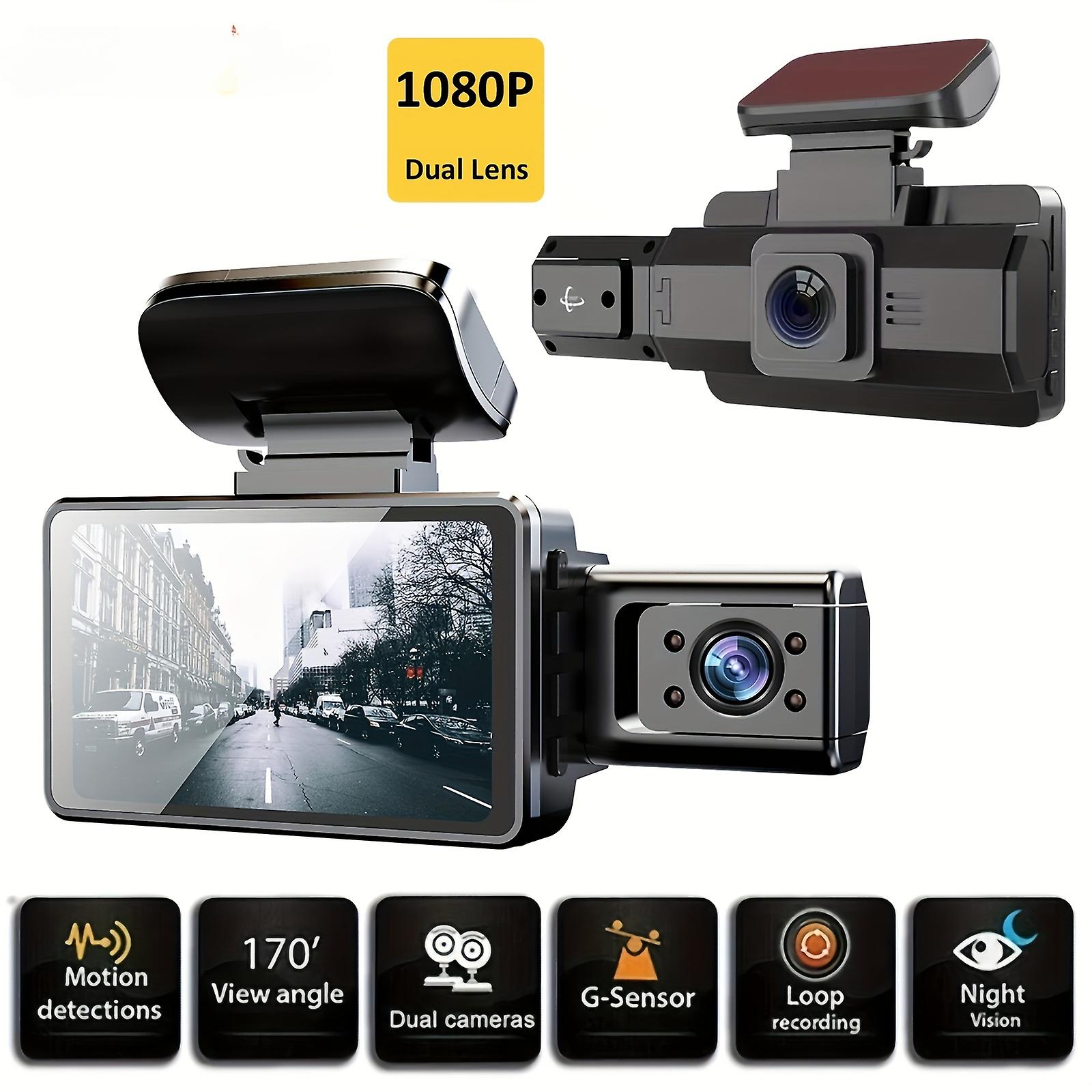Dash Cam Dual Lens 3.16inch Car Dvr Dash Camera Front And Inside 1080p Wide Angle Carbin Black Box
