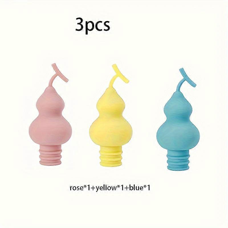 Tappi per bottiglie di vino in silicone a forma di zucca "a prova di perdite" in 3 pezzi - Sigillo di freschezza per champagne e vino rosso, tappi di bottiglia decorativi