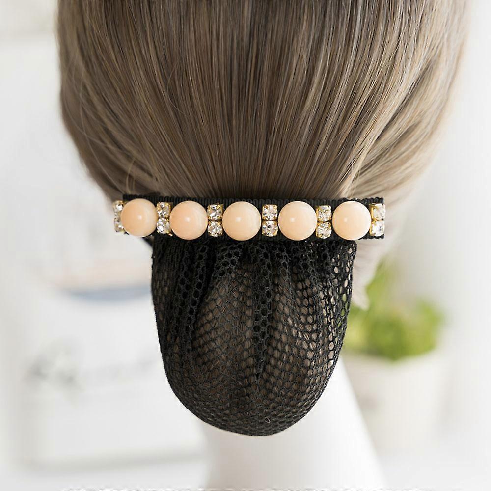 Μόδα Vintage κλιπ μαλλιών για τα κορίτσια Barrette Bun Snood Hairgrips Net Decor Για Γραφείο Χορού Mesh Hair Bands Αξεσουάρ Γυναίκες