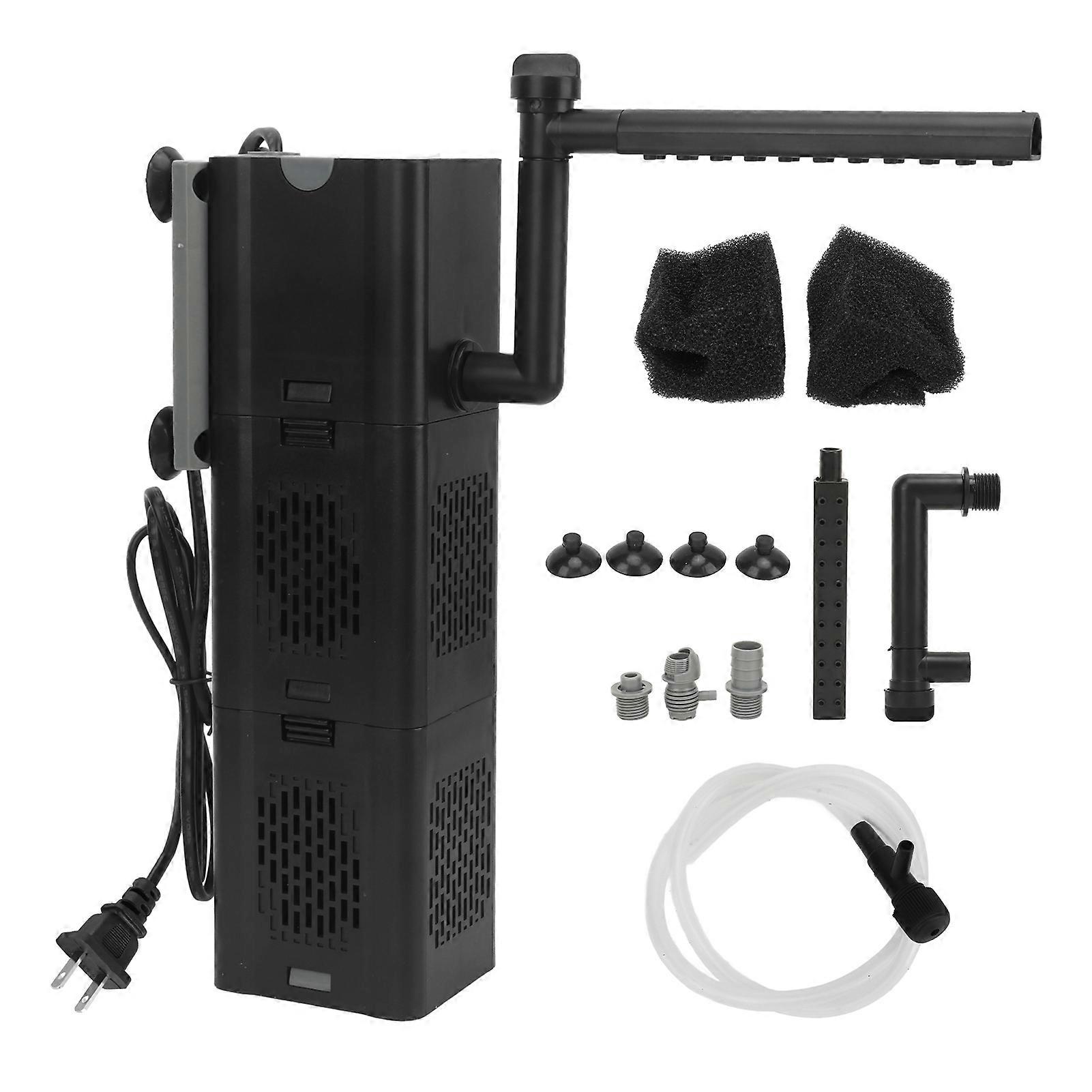 Pompe de filtration d’aquarium 25W Puissance submersible Filtre Wavemaker Pompe avec aération Pluviométrie Modes de circulation pour aquariums de 150 à 260 L Prise US 110V