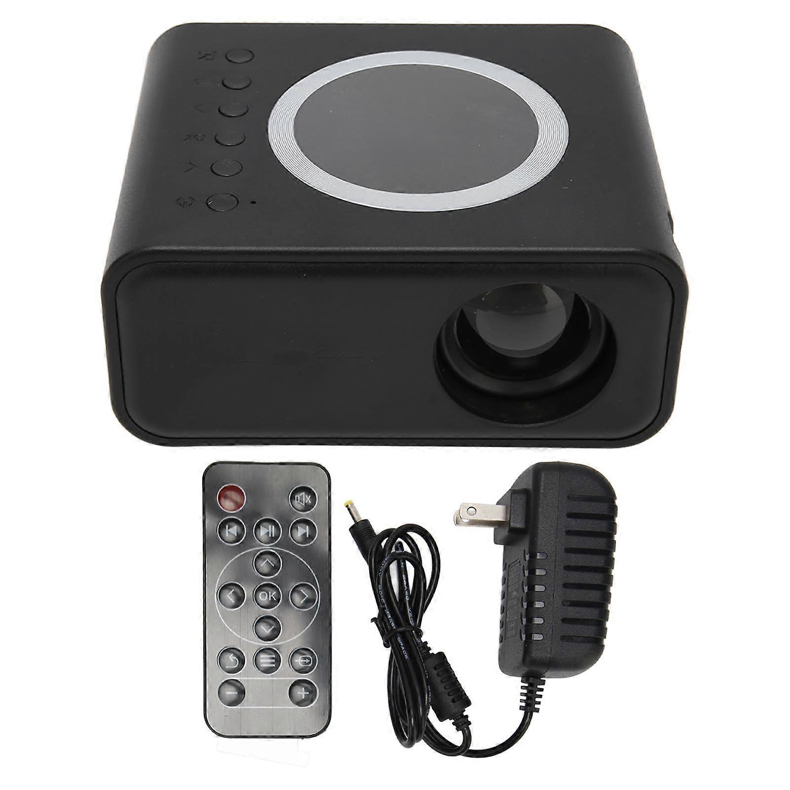 Mini Portable Projector Full High Definition 1080P LED Projector Home Theater Movie Projector for IOS for Android Laptop Black US Plug