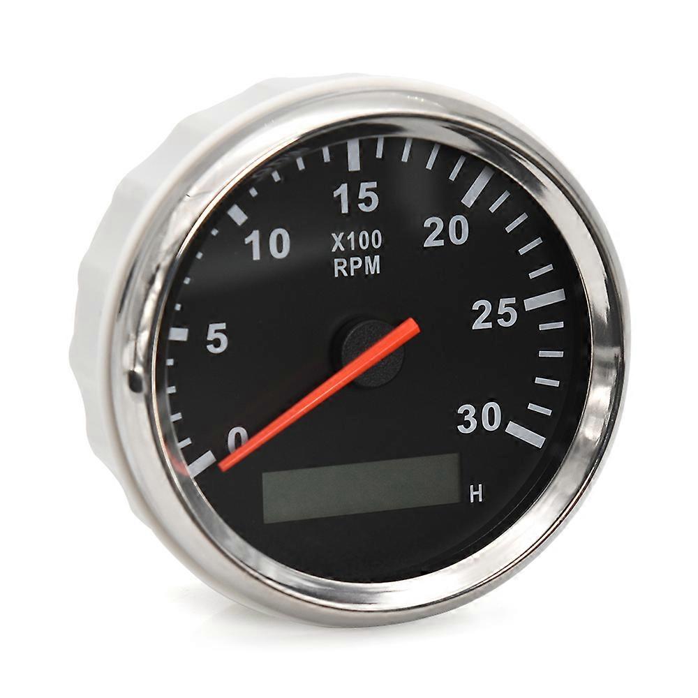 85MM RPM Tachometer Gauge Tach Sensor REV Counter with Hour Meter ...