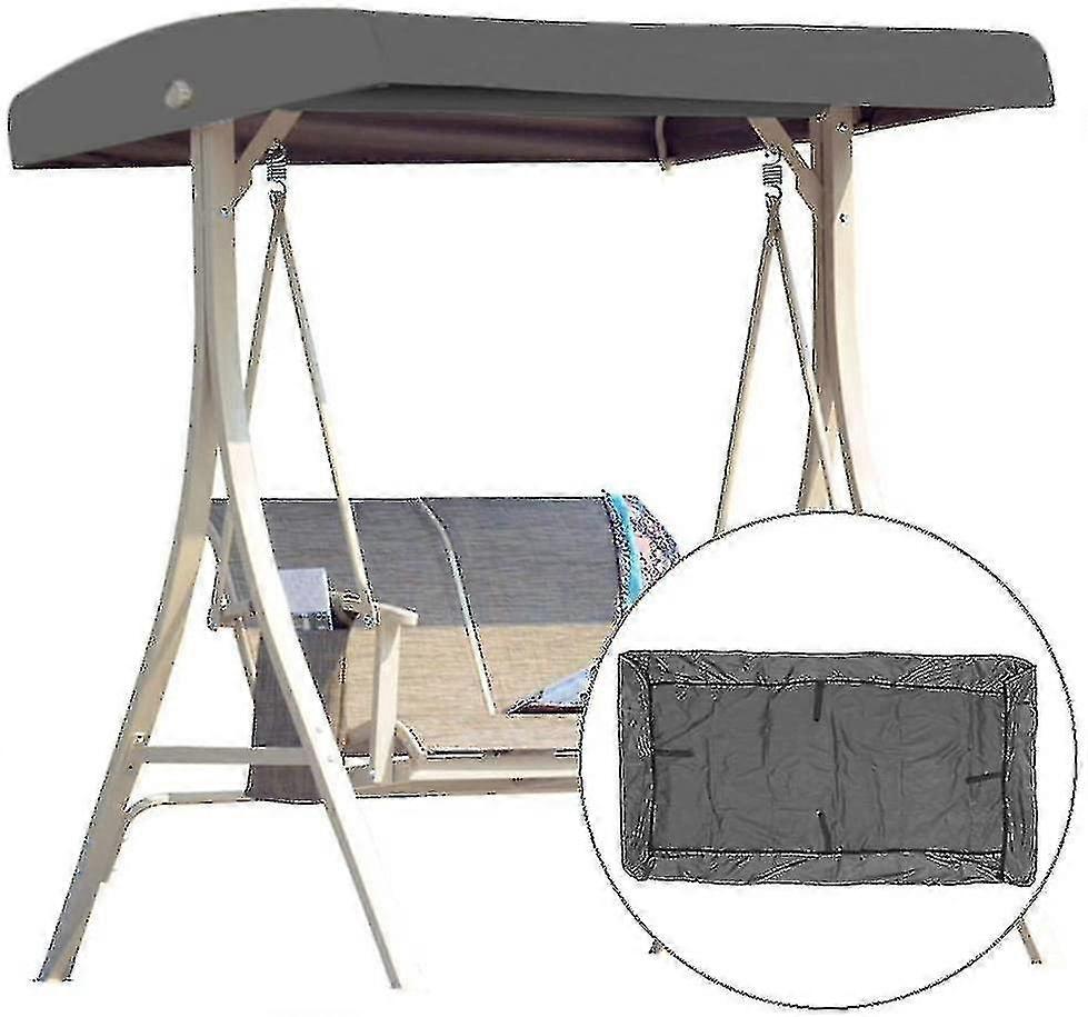Springs & Canopies Replacement Canopy For Garden Swing 2/3 Seater Different Sizes And Styles Available (Black, 150 X 115 Flat) | Big Online Deal