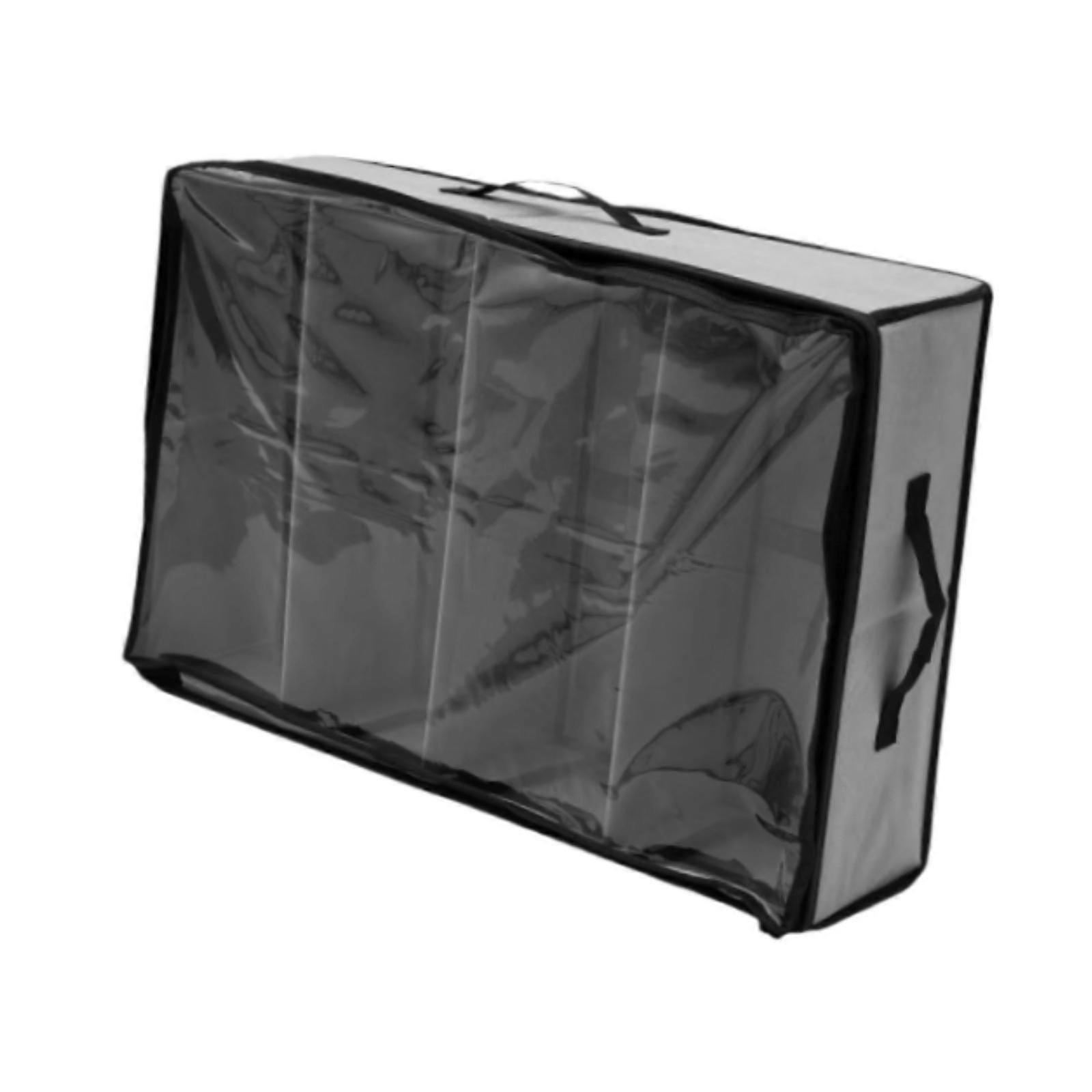 Underbed Storage Container Dustproof with Clear Lid for Clothing Dolls Towel