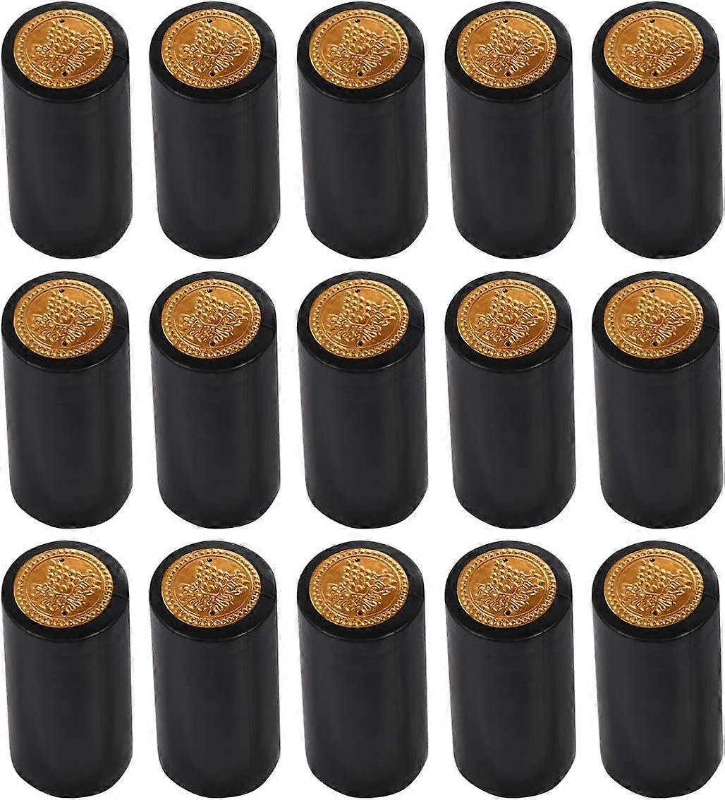 100pcs Heat Shrink Capsules Sleeves Wine Shrink Wrap Christmas Wine Bottle Capsules Wrap-Dark Red