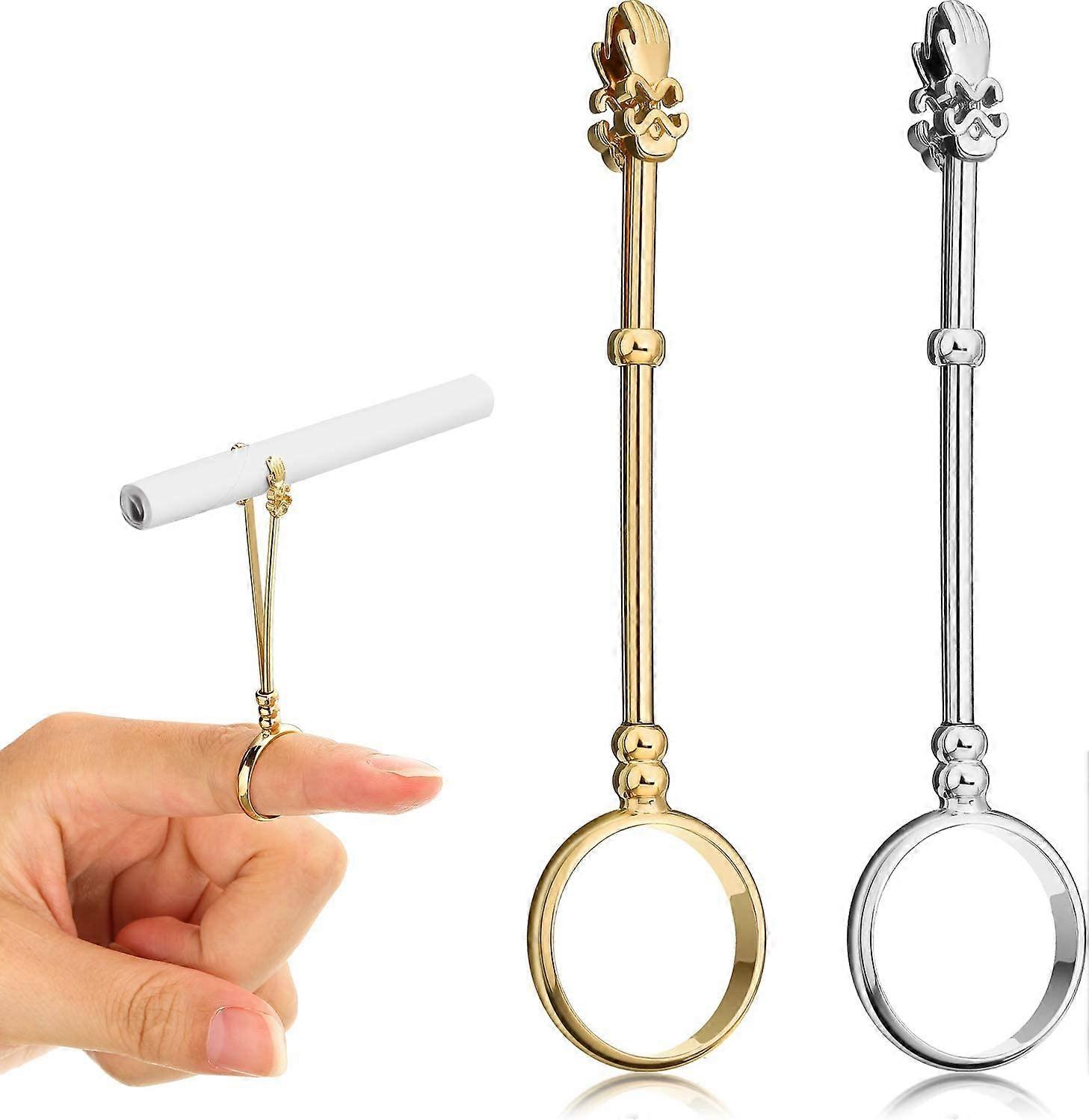 2 kpl pidikesormus, sormenpidikesormus, pidike naisille ja miehille (0,67 tuumaa)